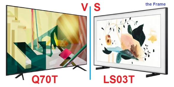 مقایسه  تلویزیون فریم سامسونگ LS03T و تلویزیون سامسونگ Q70T