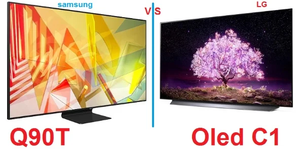 مقایسه تلویزیون سامسونگ Q90T و تلویزیون ال جی اولد C1