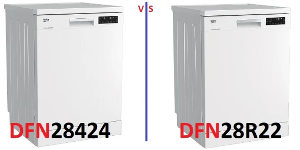 مقایسه ماشین ظرفشویی بکو DFN28424X  و ماشین ظرفشویی بکو DFN28R22W